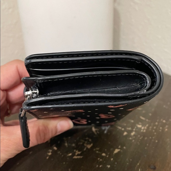 Coach Black Wallet with Pink Heart Pattern - Picture 3 of 10